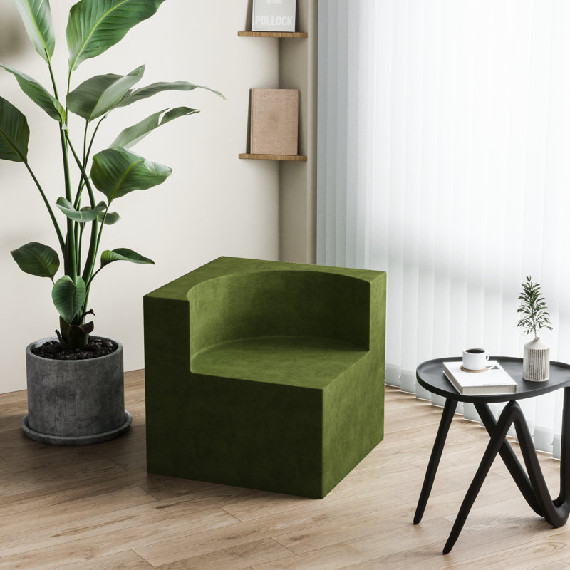 Canapé modulaire désossé Wowmax de Novelty Living Comfort, canapé-lit simple avec accoudoirs, fauteuil d'appoint confortable, canapé-lit à siège profond et confortable pour le salon, la chambre à coucher et la compression verte