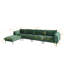 Canapé et chaise modulaire réversible en velours de 74,8 po de large Nedek, 3 pièces-1526718449
