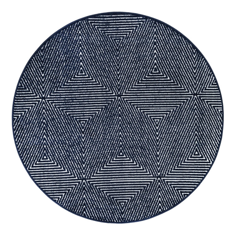 Sabrina Soto Prism Indoor/Outdoor Rug Navy Blue