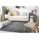 Alejo Natural Fiber Hand Loomed Jute/Cotton Geometric Rug in Dark Blue/Brown