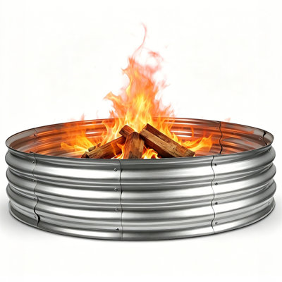 4FT Galvanized Steel Fire Pit Ring