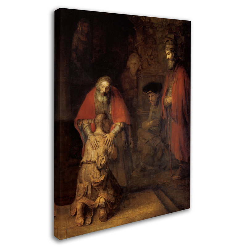 Le retour du fils prodigue - reproduction sur toile, H 19 po x l 14 po