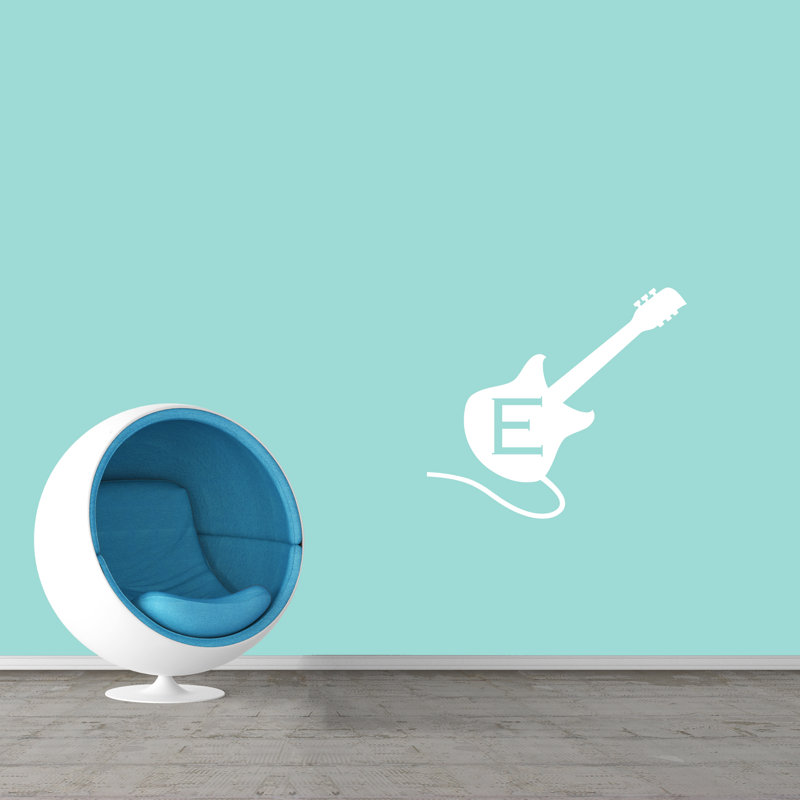 Adhésif décoratif guitare personnalisée, Blanc, Oui