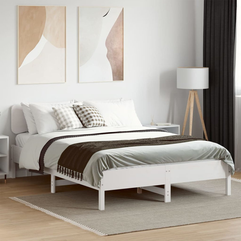 Solid Wood Bed Frame, European Double (140 x 200cm)