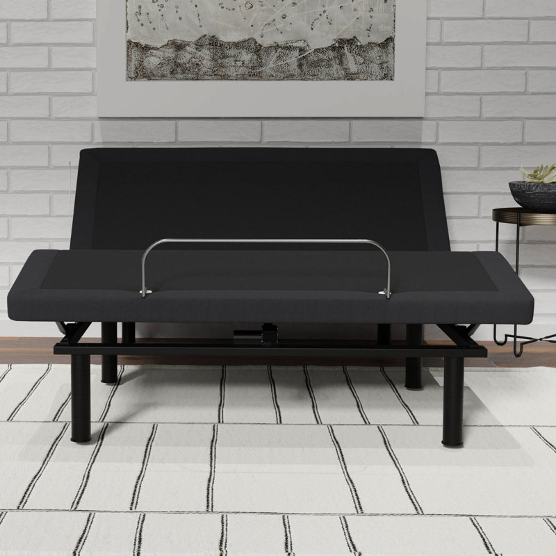 Grand lit à commande vocale avec base zéro et pieds réglables de 3 po, commande Glide Tech, lumières à DEL