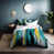 Bleu / jaune abstrait 2