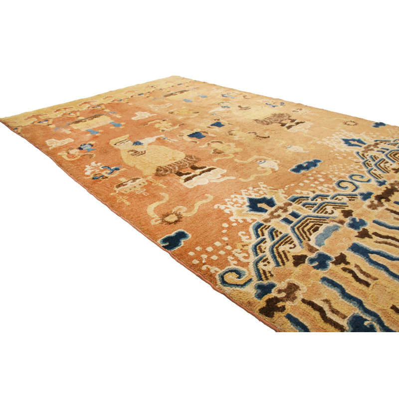 One-of-a-Kind Rectangle 4'3" X 7' Hand Knotted Area Rug