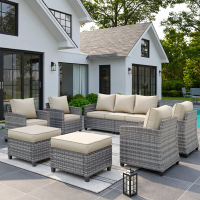 7-Piese Outdoor Conversation Sets With Cushion