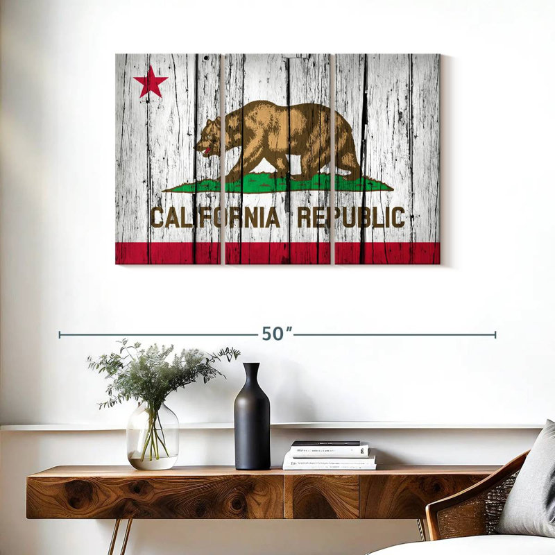 Borges California Republic, 24" H x 38" W