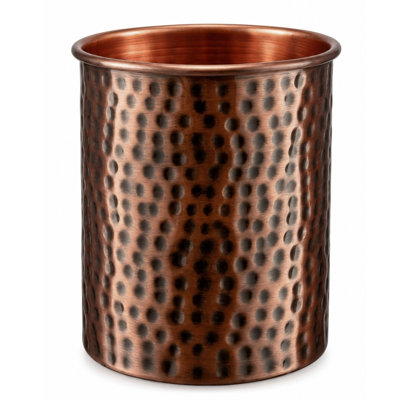 Hand Hammered Metal Kitchen Utensil Holder