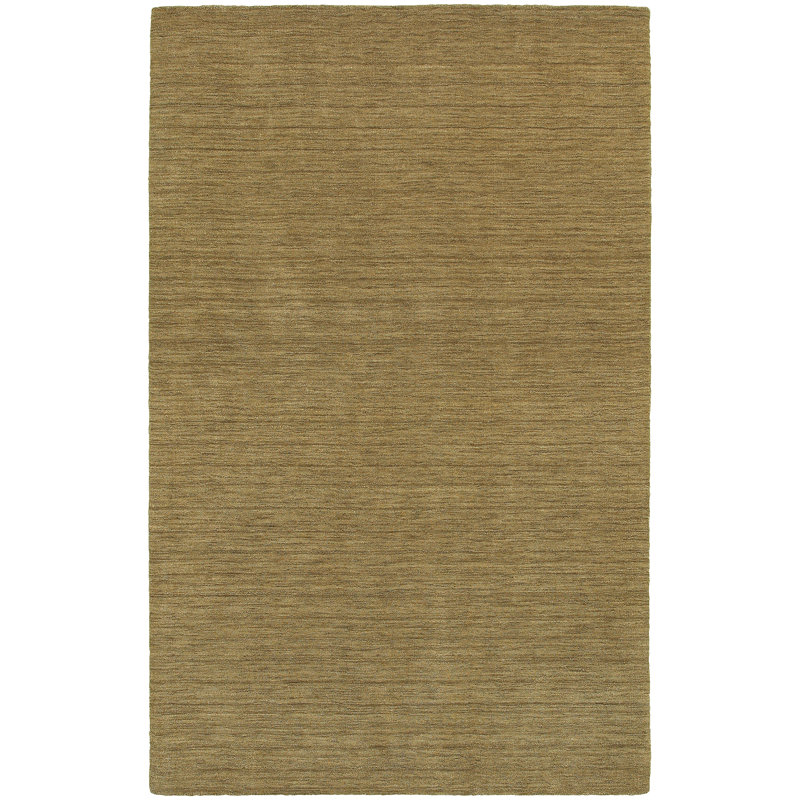 Tapis doré en laine touffeté à la main Nala, Rectangle 5 pi x 8 pi