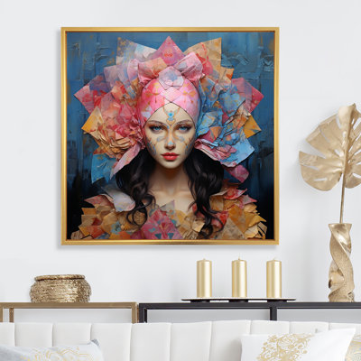 «Floral Butterfly Charm Woman Portrait I», photographie de mode, art mural