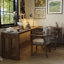 Bureaux en bois massif en L noyer-107938150-107938148