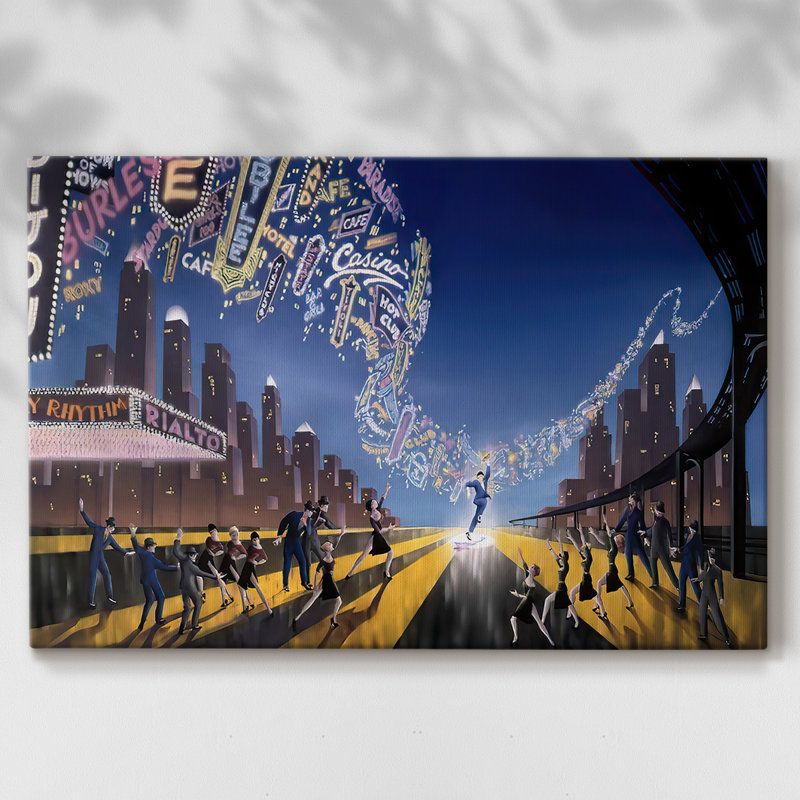 Symphonie néon - Cavas enveloppés de galerie, 8 x 12