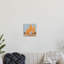 Automne, arbres, feuilles orange brillantes, ciel bleu doux-66842477-66842478