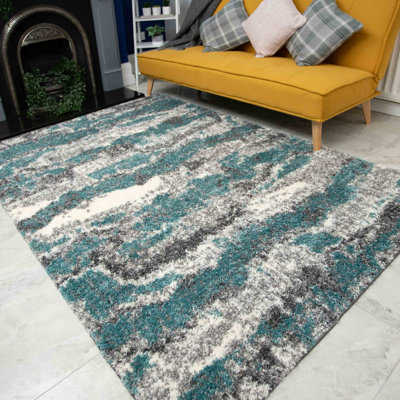 Mazury Abstract Shag Area Rug