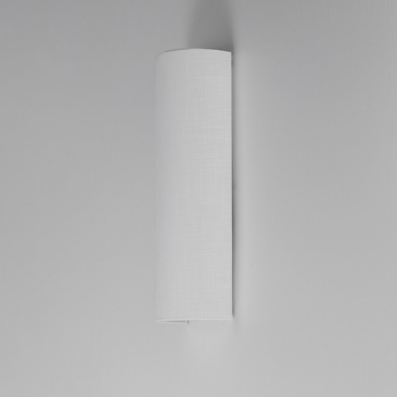 LED Flush Mounted Sconce, White Linen