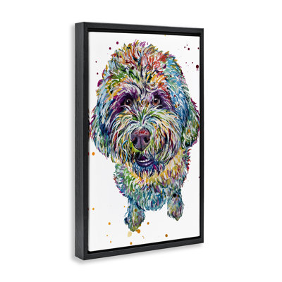 Cadre flottant pour chiot Lagotto Romagnolo, design par Jennifer Seeley