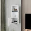 Armoire murale blanche avec cloisons - Compartiments de rangement pratiques pour compléter le style de la maison-1822386435
