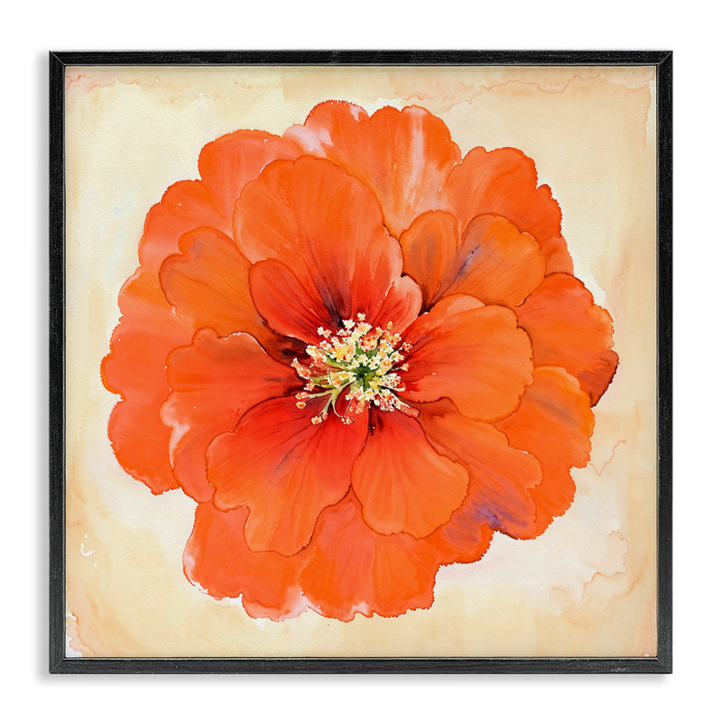 Art mixte, estampe numérique par Christine Zalewski, Giclée encadrée noir minuit, H 17 po x l 17 po