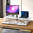 Adjustable Metal Base Standing Desk Converter with Power Outlet