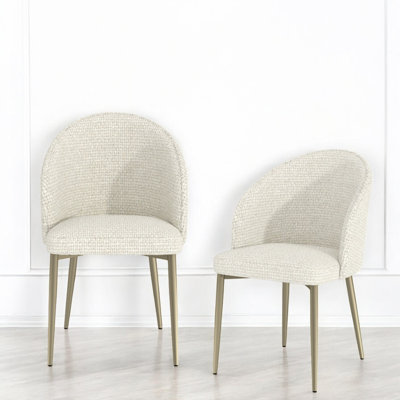 Chaise d'appoint en tissu (ensemble de 2)