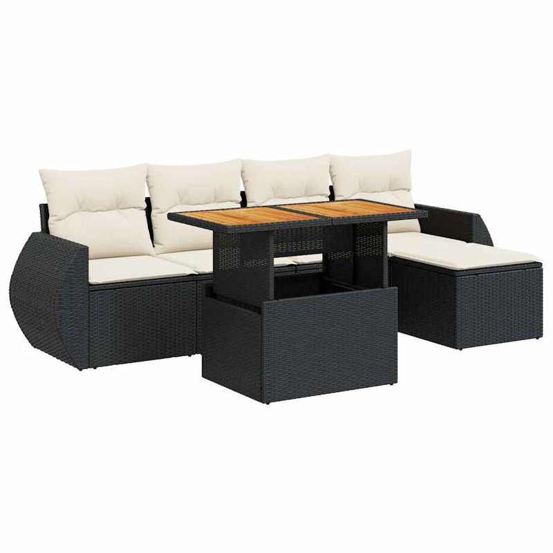 Vidaxl Garden Sofa Set Black