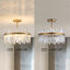 Plafonnier semi-encastré cylindrique en cristal 5 lumières Maggio