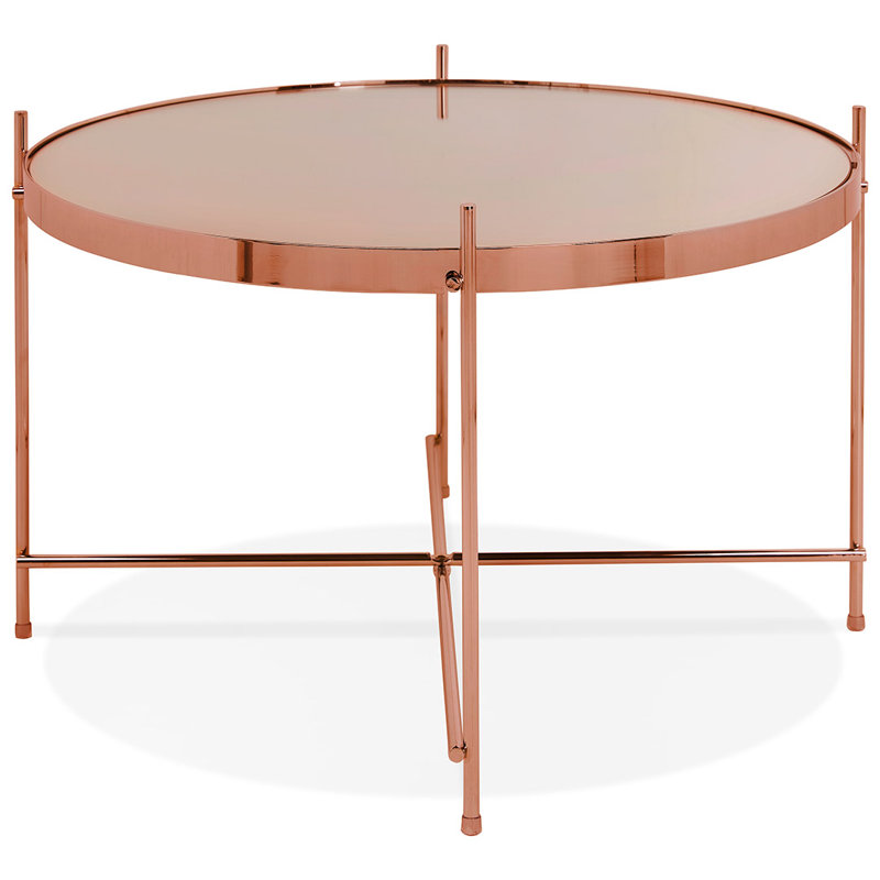 Caruthersville Four Leg Coffee Table, H40 x L63 x W63cm, Copper
