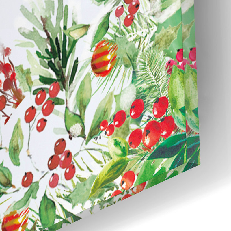  «Christmas Flock» par Elle Media Group SA, art mural en verre acrylique, 12 po x 12 po, H 12 po x l 12 po