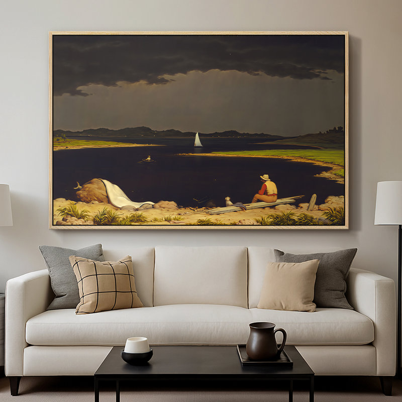 Toile tendue avec cadre 0-Martin Johnson Heade, 26 x 40, Naturel