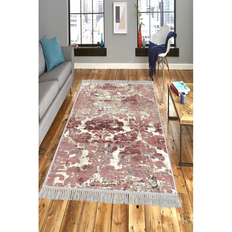 Luxurious Velvet Area Rug, 5.9 x 9.2 Feet | 100% Velvet Fabric, 100% Cotton Sole, 0.4 in Pile Height | Antibacterial, Non-Slip, Machine Washable | Elegant 3D Digital Print for Living Room & Bedroom Decor