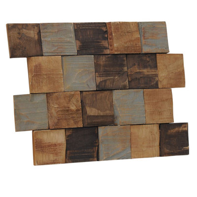 Tuile de look de bois 9" x 13" kayu contours Terra