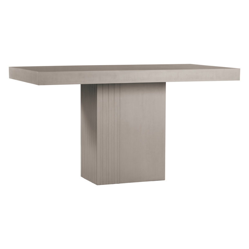Table de salle à manger d'extérieur rectangulaire L 67 po x l 35,5 po Tama, Gris ardoise