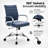 Mulkey Ribbed Faux Leather Mid-Back Office Chair, Mid Century Ergonomic Executive Desk Chair-1852818425
