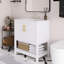 Meuble-lavabo autoportant de 30 po avec lavabo en céramique et rangement polyvalent-327275682