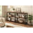 70.9" Extra Long Console Table With Storage Shelves, 3-Tier Industrial Sofa Table Behind Couch, Modern Entryway Table With X-Frame Metal Design, Narrow Hallway Bookshelf For Living Room, Rustic Brown-1837772318-1837772314
