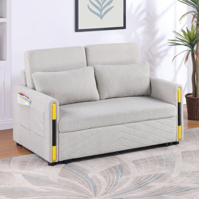 Causeuse-lit en velours de 55,5 po Percy
