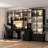 2 Piece Office Set Include 31.5'' W Bookcase And 90.6'' W Computer Desk  With Hutch