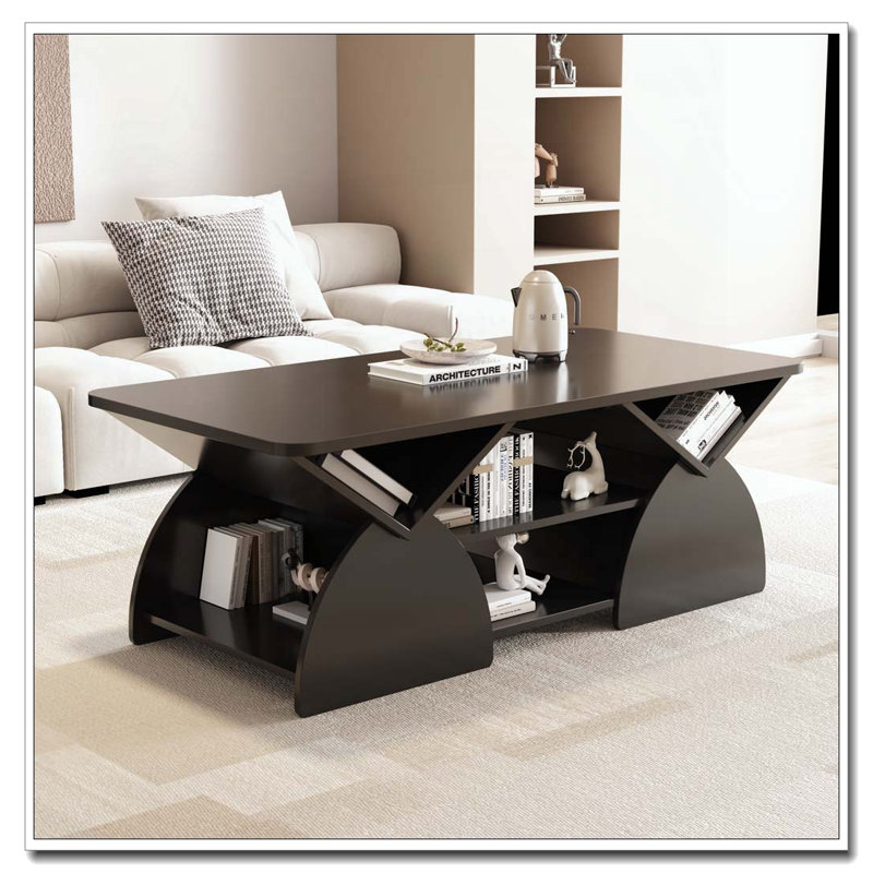 Rectangular Coffee Table For Living Room, Black