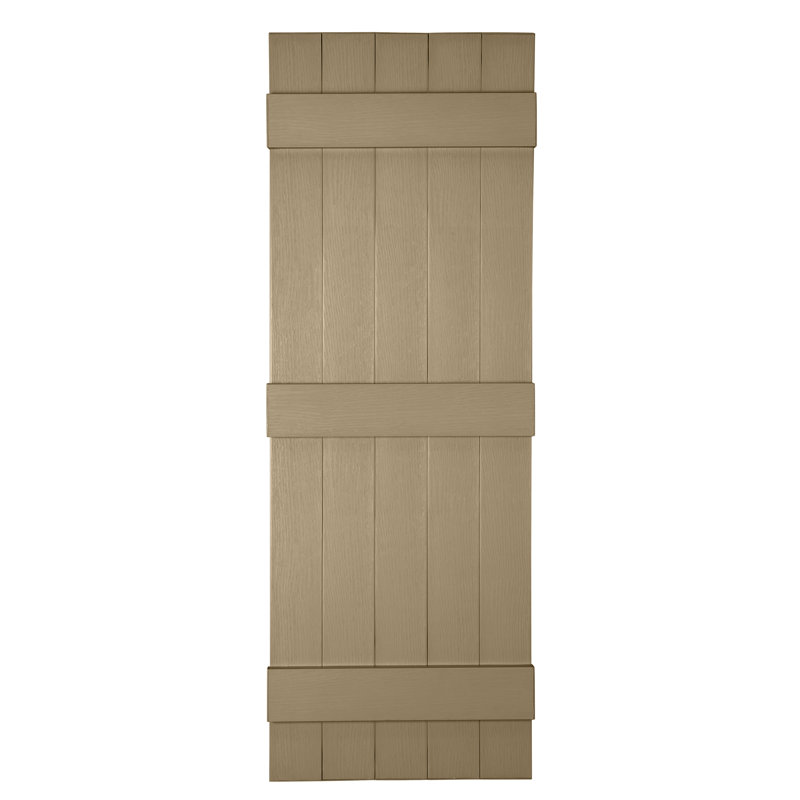 Persiennes personnalisées à 5 planches fermées, 80", Argile à poterie