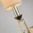 Waleska Small Sconce with White Drum Shade and Crystal Accent in Warm Gold