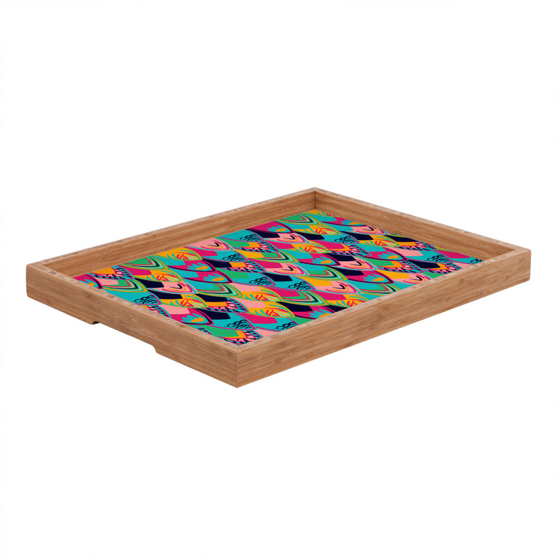 Vy La Wood Tray, 1.75" H x 18" W x 14" D
