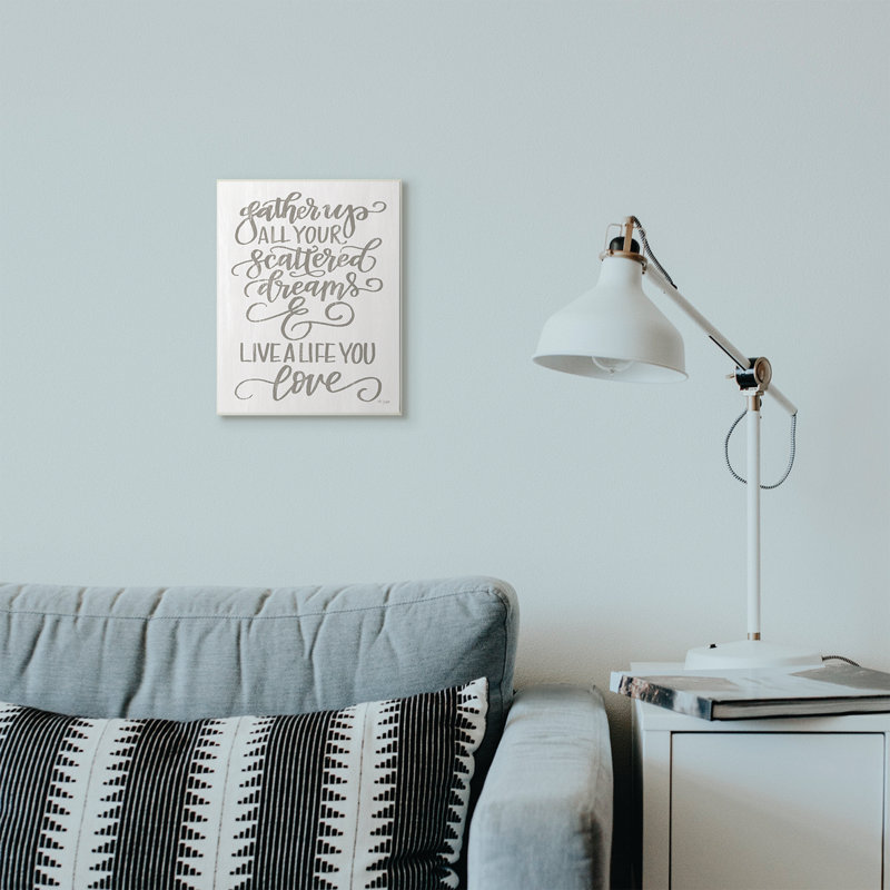 « live a live you love white white family », impression, H 10 po x l 15 po, Plaque murale