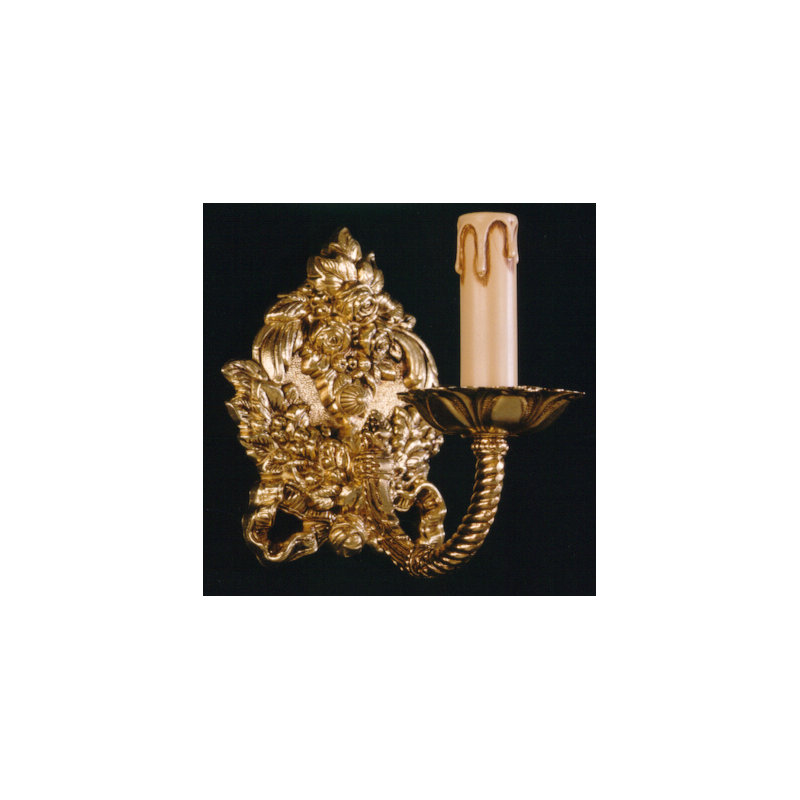 Cowie Candle Wall Light, French Gold