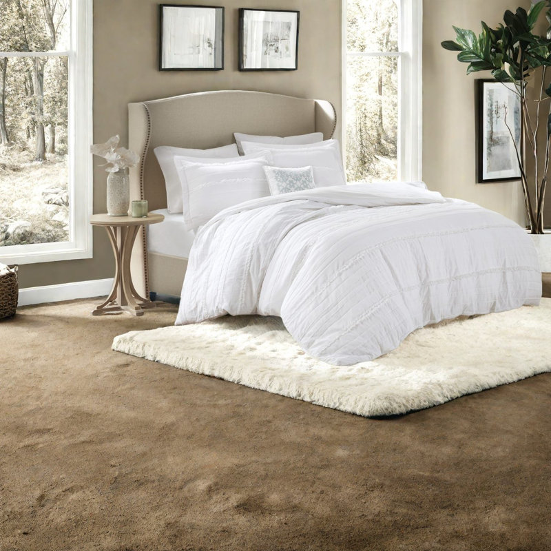 Dans 1 ensemble de literie en microfibre de coton, Shabby Chic Ruffle Home