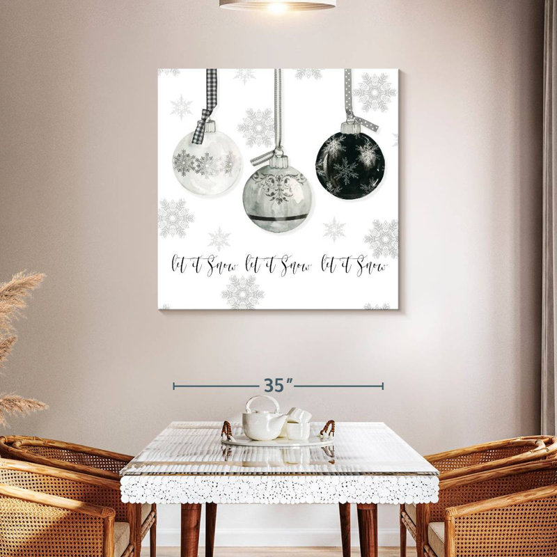 Lelend Let It Snow Ornaments, 20" H x 20" W