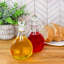 Huiliers et vinaigrettes en verre (lot de 2) ; flacons distributeurs d’huile/vinaigrettes ronds de 240 ml avec bouchon