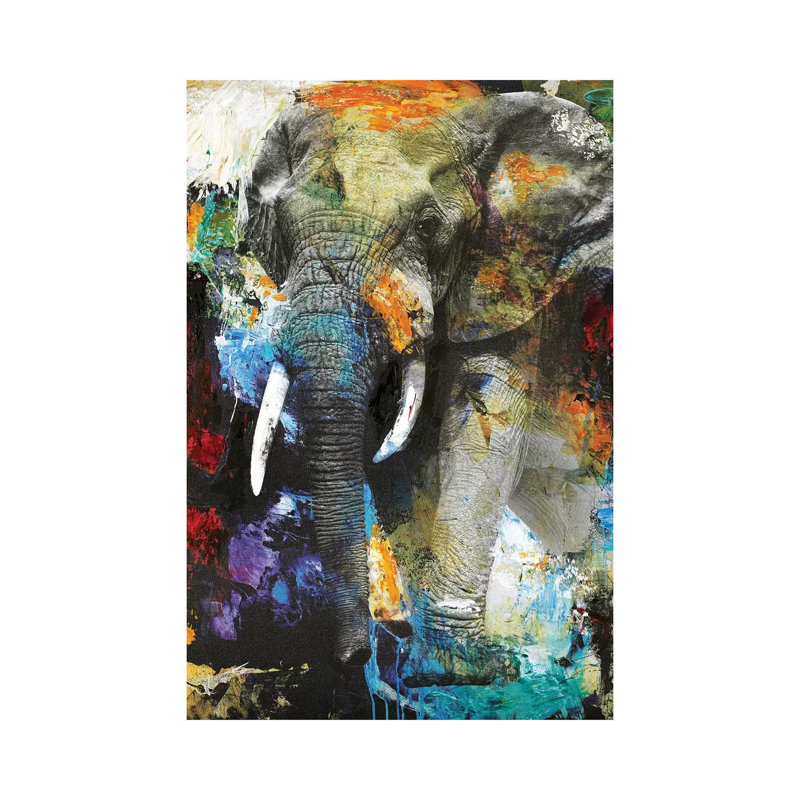 Elephant - Print on Canvas, Wrapped Canvas, 66.04cm H x 45.72cm W x 3.81cm D