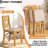 Plano Dining Chairs with Polyester Seat, 3-X Back, Set of 2, Oak Wood Finish-2085833572